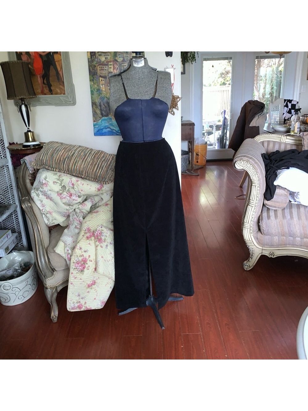 Women's M Collection Black Maxi Skirt Size 11